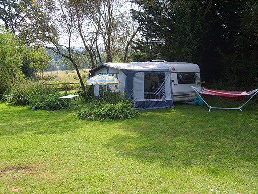 Emplacement du petit camping à la ferme de La p'Thite Marmande